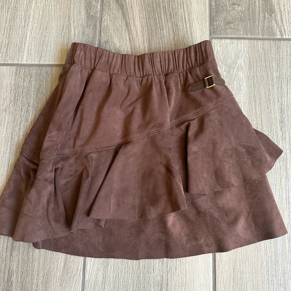 Janie and Jack Chocolate Asymmetrical Skirt